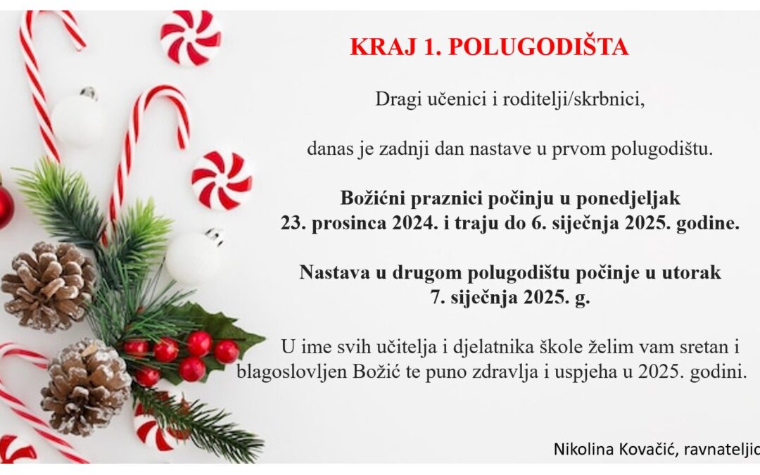 KRAJ 1.POLUGODIŠTA